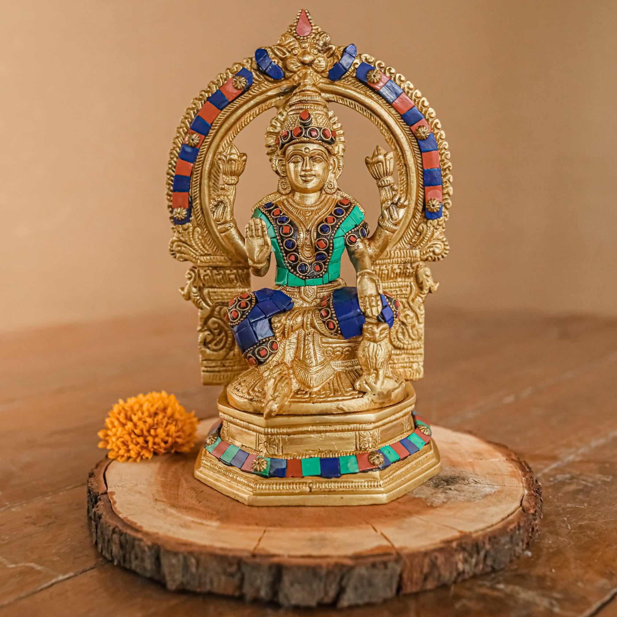 Goddess Lakshmi Brass Idol & Statue | Home Pooja | Crafts N Chisel