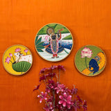 Shrinathji Pichwai Wall Hanging - Decorative Round Plate - Crafts N Chisel - Indian Home Decor USA