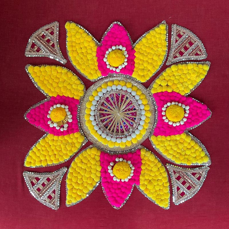 Decorative Rangoli Mat - Festive Diwali Decor - Crafts N Chisel - Indian Home Decor USA