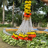 Artificial Marigold Garland Set of 5 Pcs - Crafts N Chisel - Indian Home Decor USA