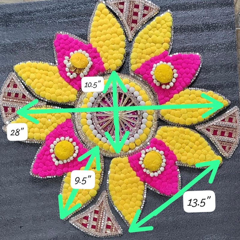 Decorative Rangoli Mat - Festive Diwali Decor - Crafts N Chisel - Indian Home Decor USA