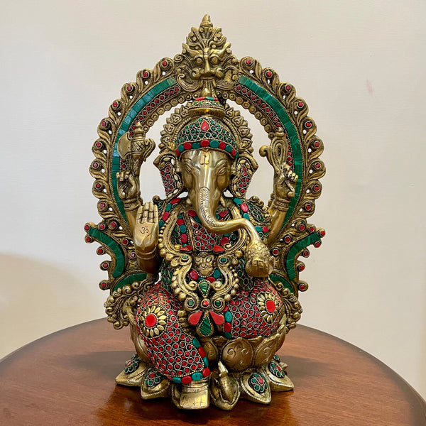Lord Ganesh Brass Idol Statue | Indian Home Decor | Crafts N Chisel
