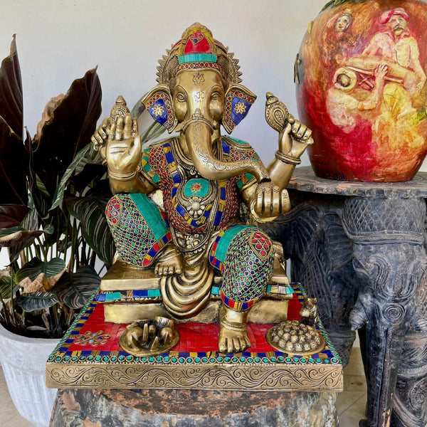 Baby Ganesh/Ganesha Statue,Baby Ganapati,Obstacle Remover, Good Luck G –  karmanepalcrafts