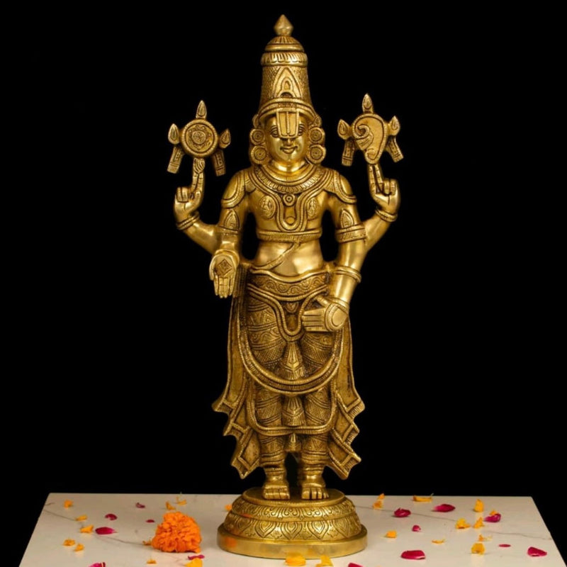 Balaji Brass Statue Idol, Indian Hindu God