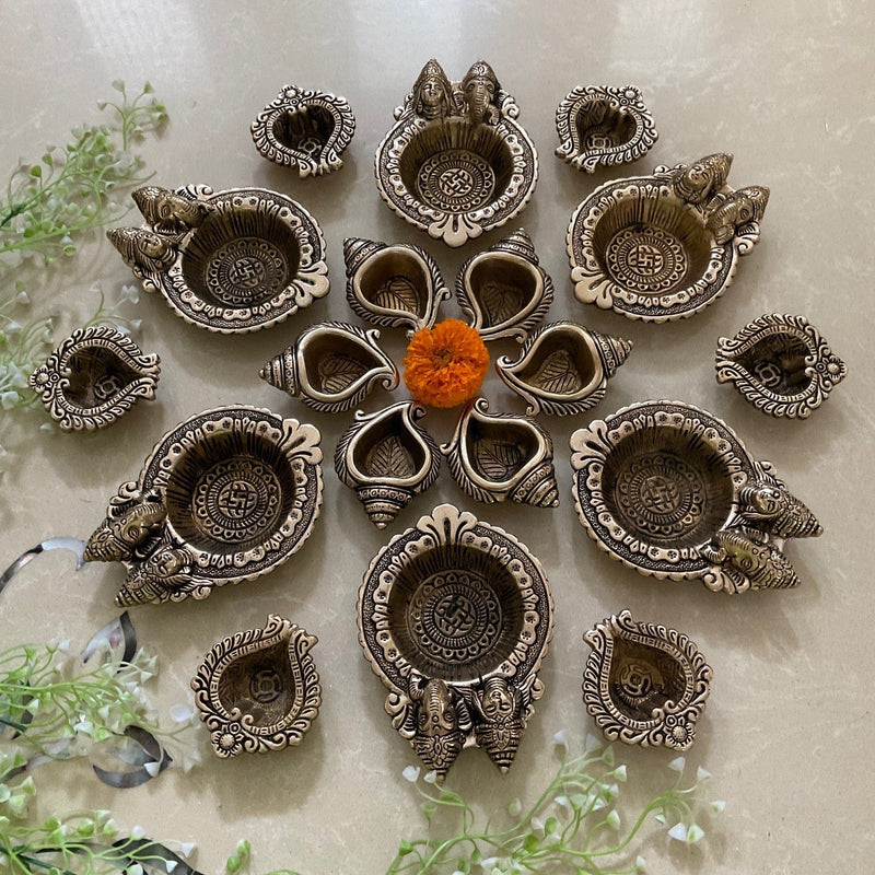 Indian Small Brass Diya | Pooja Lamp Online USA | Crafts N Chisel